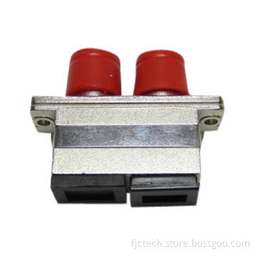 SC to FC Single-mode Duplex Metal Fiber-optic AdapterNew